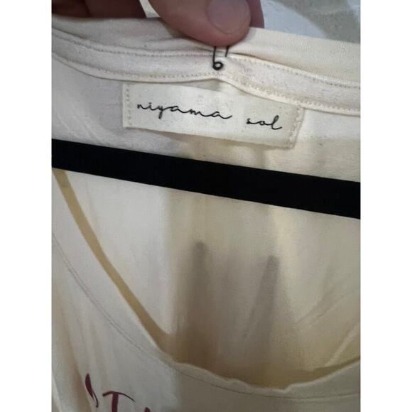 NWT Niyama Sol Stay Wild Cream tie tank size XS yoga lightweight - Picture 4 of 8